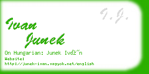 ivan junek business card